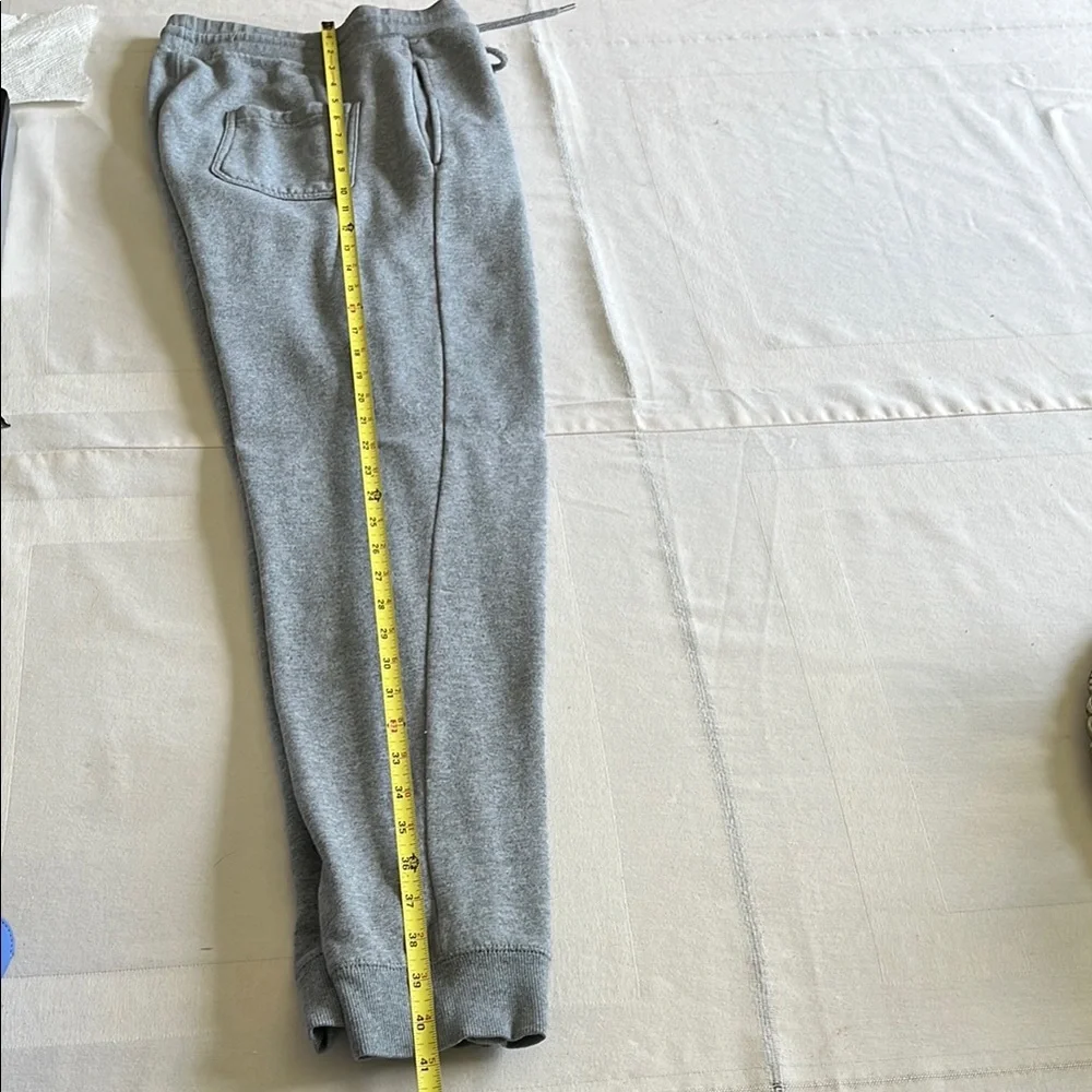 Gray Tapered Joggers with Elastic Waistband - Picture 3 of 7
